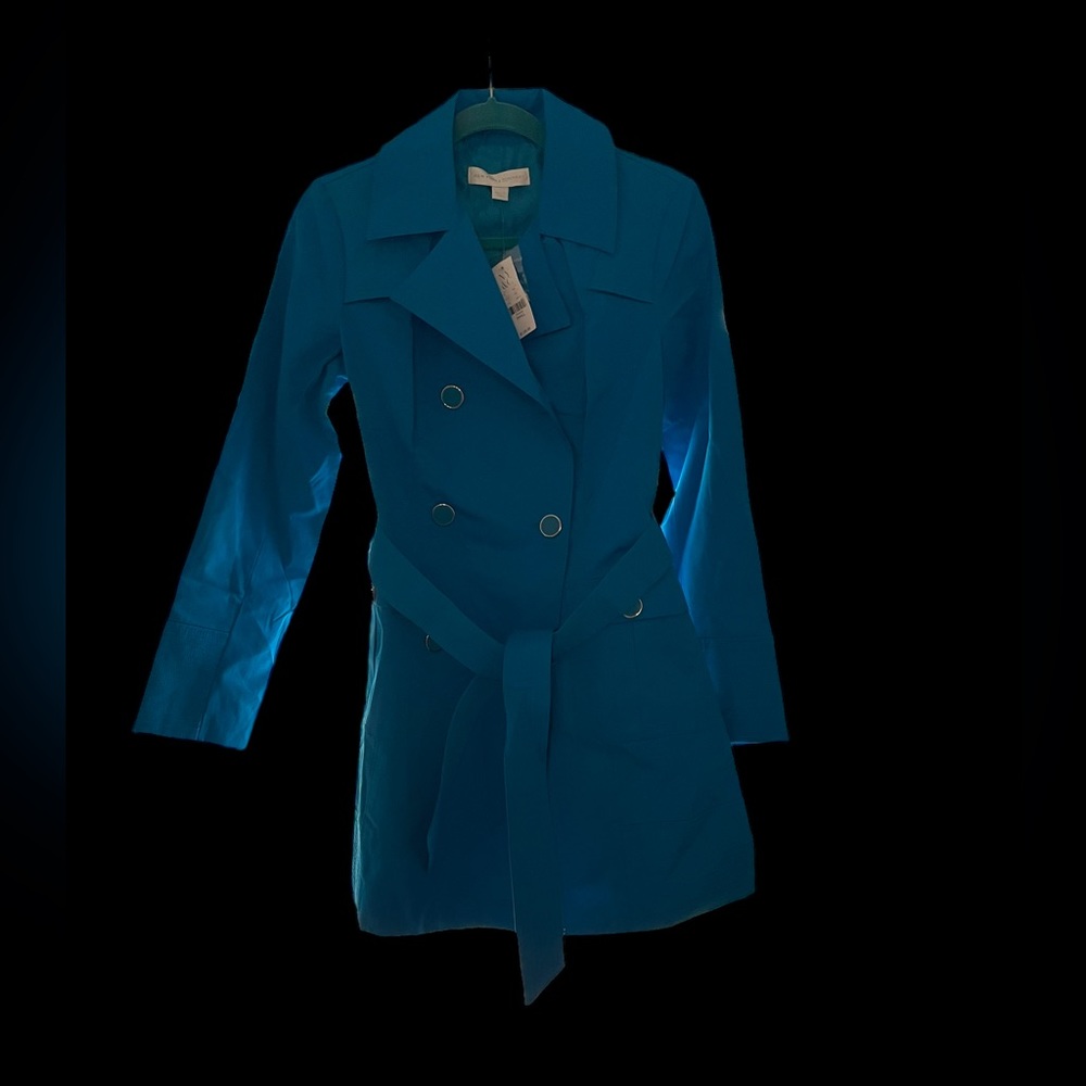 Ladies Deep Turquoise Trench Coat